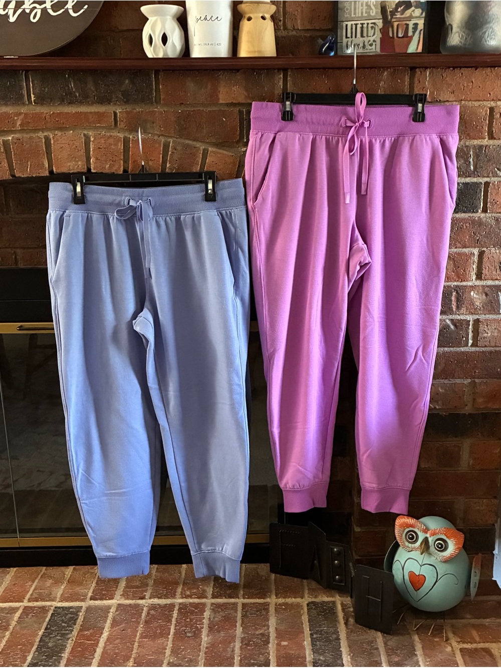 Womenβs Pink and Light Purple Jogger Pants - Comfortable Everyday Bottoms - Picture 2 of 7
